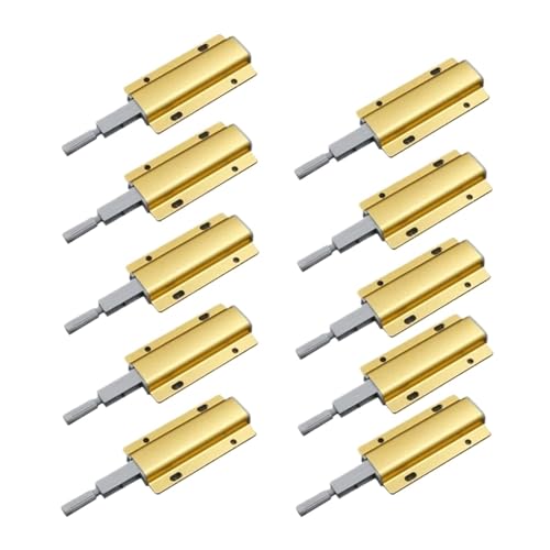 CNDBAHHE Für Öffnen der Türverschlüsse drücken. 10 Stück for Öffnen von Touch-Dämpferpuffern, Türstopper, magnetische Schranktürverschlüsse, verstellbar, sichere Installation, Möbelbeschläge(Gold) CNDBAHHE Für Öffnen der Türverschlüsse drücken. 10 Stück for Öffnen von Touch-Dämpferpuffern, Türstopper, magnetische Schranktürverschlüsse, verstellbar, sichere Installation, Möbelbeschläge(Gold) von CNDBAHHE