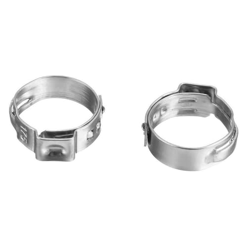 CNDBAHHE Schlauchschelle, Edelstahlschelle, 10 Stück Ohrclip-Klemme aus Edelstahl, 7–14 mm, Ring-Crimp-Armaturen, Einzelohrklemme, Schlauchschellen, Hardware, Handwerkzeug(11.3mm) von CNDBAHHE
