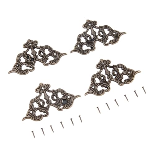 Eckenschutz, Bucheckendekoration, 4 Stück 62 x 35 mm, antike Bronze, Eckwinkel for Möbel, Schmuck, Weinkisten, Schachteln, Scrapbook-Alben, Eckenschutz, Möbelbeschläge, dekorative Eckschützer Eckenschutz, Bucheckendekoration, 4 Stück 62 x 35 mm, antike Bronze, Eckwinkel for Möbel, Schmuck, Weinkisten, Schachteln, Scrapbook-Alben, Eckenschutz, Möbelbeschläge, dekorative Eckschützer von CNDBAHHE