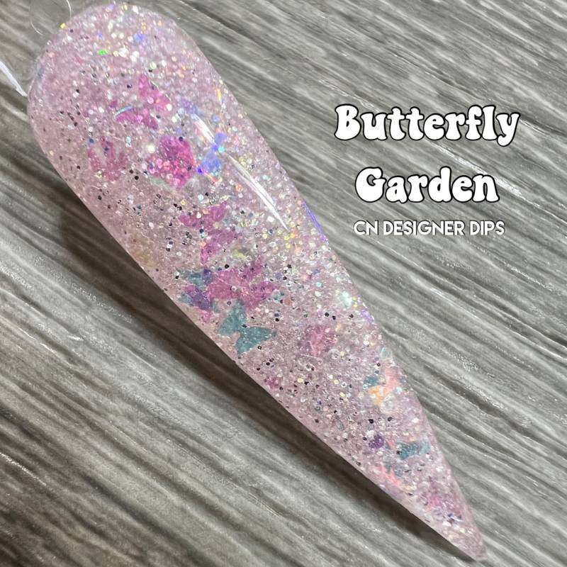Butterfly Garden - Dip-Pulver, Dip-Pulver Für Nägel, Nagel-Dip, Dip-Nagelpulver, Acryl, Acrylpulver, Nägel von CNDesignerDips