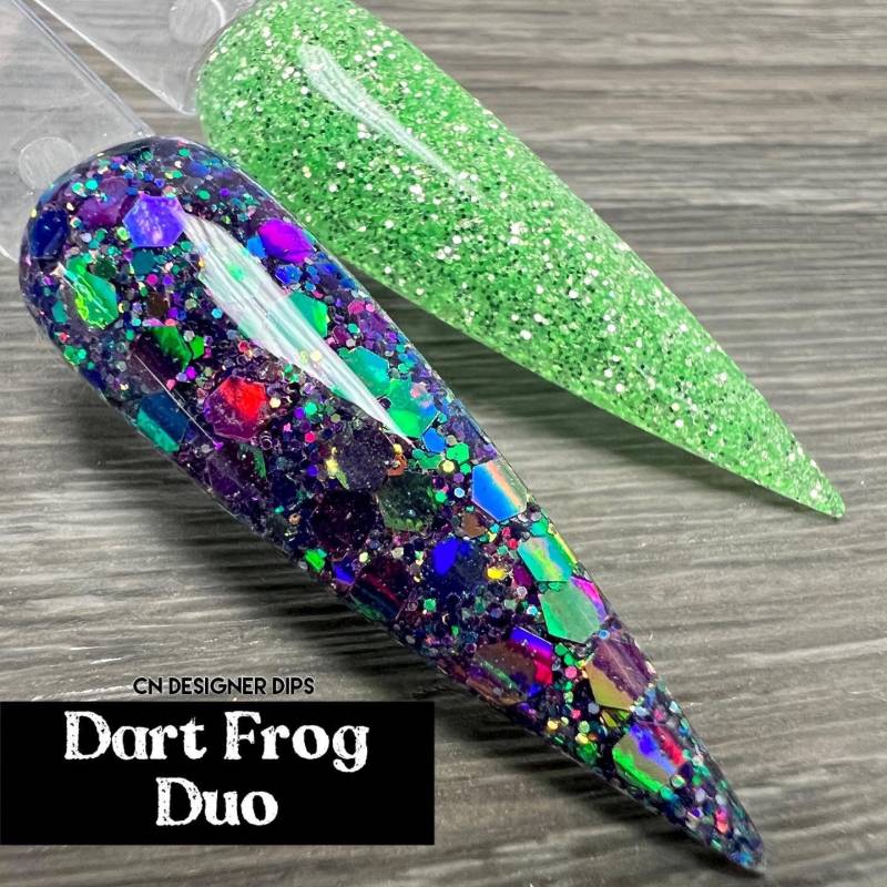 Dart Frog Duo - Dippulver, Dip-Pulver, Dip-Nagelpulver, Dip-Nagelpulver Für Nägel, Nageltauchpulver, Nagelpulver, Acryl, Acryl von CNDesignerDips