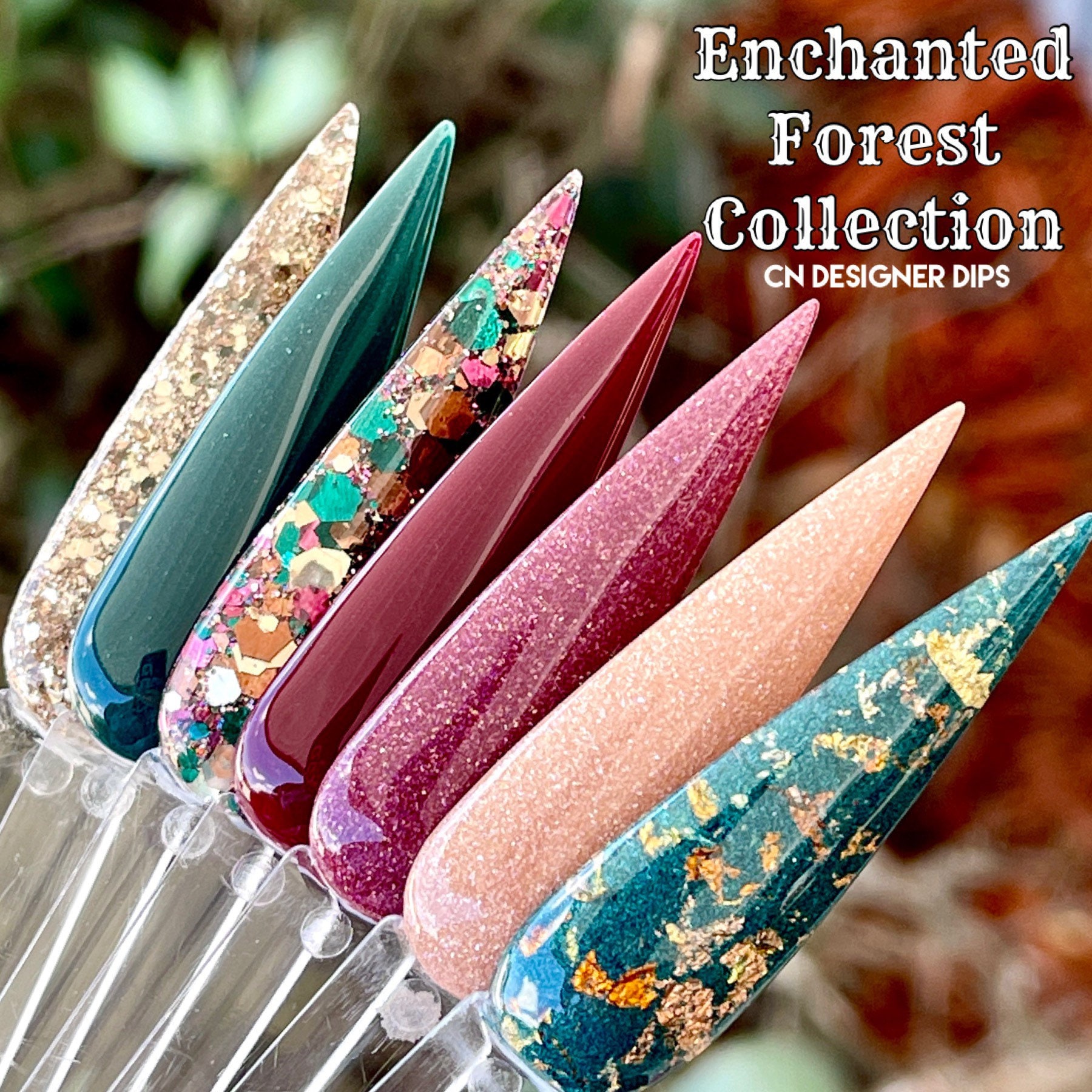 Enchanted Forest Collection - Dippulver, Dippulver Für Nägel, Nagel Dip, Dip Nailpulver, Glitzer Acryl von CNDesignerDips