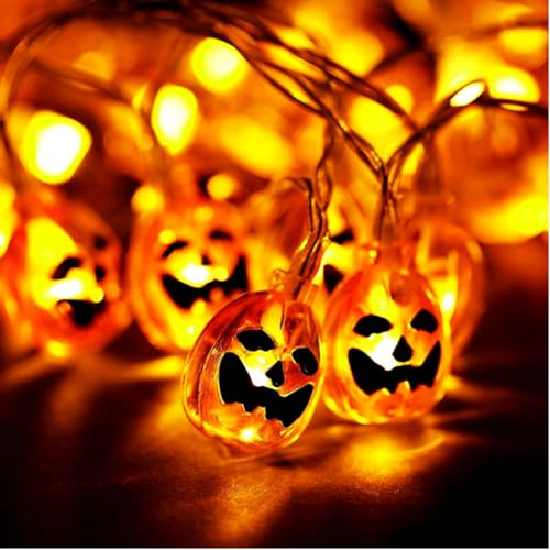 CNMTCCO Halloween Dekoration Lichterkette 3M 20 LED 3D Orange Kürbis Lichterkette Batterie für Allerheiligen, Außen & Innen, Halloween Deko CNMTCCO Halloween Dekoration Lichterkette 3M 20 LED 3D Orange Kürbis Lichterkette Batterie für Allerheiligen, Außen & Innen, Halloween Deko von CNMTCCO