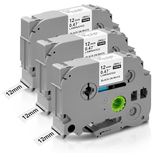 CNMTCCO 3er-Pack Brother P-Touch TZe-231 TZe231 LABEL Band 12mm 0,47 laminiert weiß TZc Band für PT-H110 PT-H100R PT-H105 PT-H100LB H107B PTD210 PT-E100 von CNMTCCO