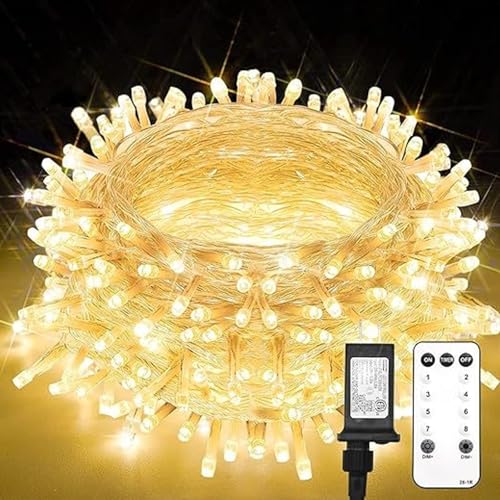 CNMTCCO LED Lichterkette außen, 20m 200LED Lichterketten innen warmweiß, 8 Modi Lichterkette Lang mit Timer Fernbedienung, IP44 Wasserdicht lichterkette für Weihnachten Party, Hochzeit, Garten (20M) CNMTCCO LED Lichterkette außen, 20m 200LED Lichterketten innen warmweiß, 8 Modi Lichterkette Lang mit Timer Fernbedienung, IP44 Wasserdicht lichterkette für Weihnachten Party, Hochzeit, Garten (20M) von CNMTCCO