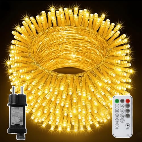 CNMTCCO Lichterkette außen, Warmweiß Lichterkette Weihnachtsbaum mit Fernbedienung und Timer, 8 Modi IP44 wasserdicht Lichterkette strom für außen und innen Weihnachten Hochzeit Party (30m 300LED) CNMTCCO Lichterkette außen, Warmweiß Lichterkette Weihnachtsbaum mit Fernbedienung und Timer, 8 Modi IP44 wasserdicht Lichterkette strom für außen und innen Weihnachten Hochzeit Party (30m 300LED) von CNMTCCO