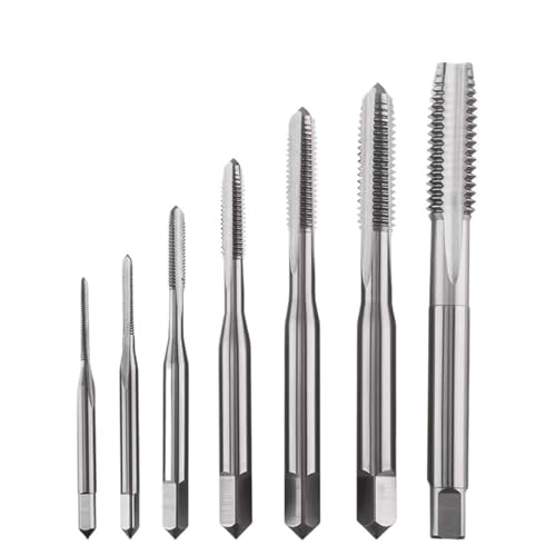 Rechtsgewinde-Maschinengewindebohrer, gerade Nut, Größe M1, M1,5, M2, M2,5, M3, M3,5, M4, M5, 5 Stück(M2.5x0.45) von CNWTNCSH