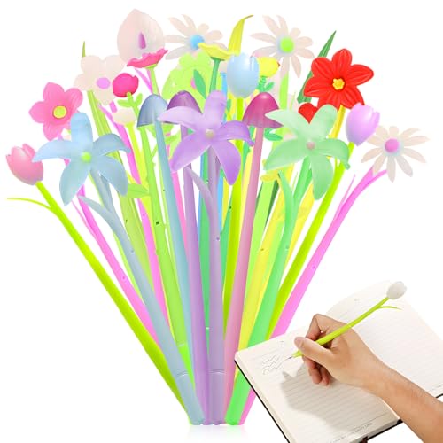 CNYMANY 33 Stück Blumenstifte, Farbwechselnder Blumen-Kugelschreiber 0,38 mm 0,5 mm Kreative Pflanzenstifte, Großpackung Für Schule, Zuhause, Büro, Lehrer, Geschenke von CNYMANY