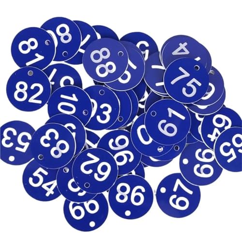 100 stücke 1-100 Anzahl Tags 3,5 CM Runde Sequentielle Zahlen Zeichen Etiketten Bunte(Purple) von CNYUON