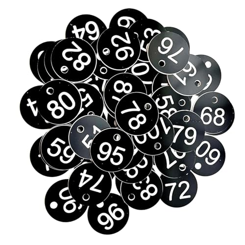 100 stücke Nummeriert Zeichen Etiketten Beehive Tags Garten Box Mark Mit Loch Anlage Marker 1-100(Black) von CNYUON