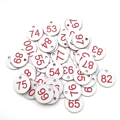 100 stücke Nummeriert Zeichen Etiketten Beehive Tags Garten Box Mark Mit Loch Anlage Marker 1-100(White) von CNYUON