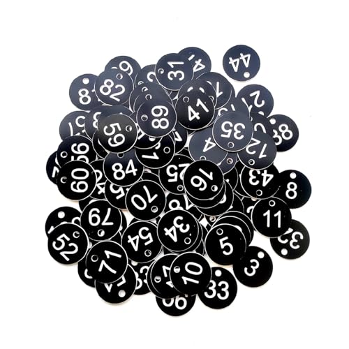 1000 stücke Nummerierte Zeichen Etiketten Beehive Tags Garten Box Mark Mit Loch Anlage Marker 1-1000(1-1000 Black White) von CNYUON