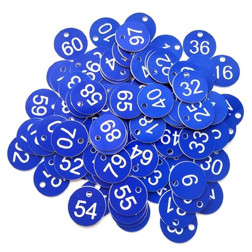 1000 stücke Nummerierte Zeichen Etiketten Beehive Tags Garten Box Mark Mit Loch Anlage Marker 1-1000(1-1000 Blue White) von CNYUON