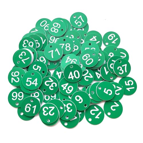 1000 stücke Nummerierte Zeichen Etiketten Beehive Tags Garten Box Mark Mit Loch Anlage Marker 1-1000(1-1000 Green White) von CNYUON