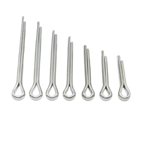 260 Stück Splintstifte aus Edelstahl 304, M2 .5, U-Form, Typ Federhaarnadeln, geteilte Klemme, offener elastischer Traktorstift for Auto Für Kfz-Mechaniker von CNYUON