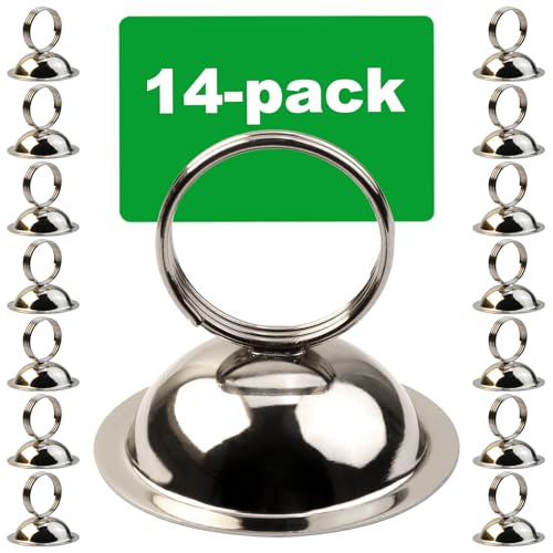 CNglam Tischnummernhalter, Ringclip, Tischkartenhalter, Menüständer, Menükartenhalter, Foto-Clips für Hochzeit, Party, Festival, Dekoration, 14 Stück (Silber) von CNglam