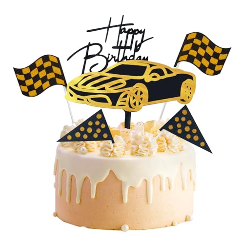 5 Stück Sportwagen-Flaggen-Einsätze, Geburtstagskuchen-Dekorationen, Auto-Kuchen-Einsätze, Kreative Einsätze Für Männer Und Jungen, Geeignet Für Kuchen-Party-Dessert-Dekorationen 5 Stück Sportwagen-Flaggen-Einsätze, Geburtstagskuchen-Dekorationen, Auto-Kuchen-Einsätze, Kreative Einsätze Für Männer Und Jungen, Geeignet Für Kuchen-Party-Dessert-Dekorationen von COACOM