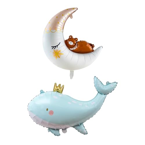 COACOM 1 Walballon Und 1 Mondbärenballon, Aufblasbare Spielzeug Für Kinder, Partydekorationen, Niedliche Cartoon -Spielsachen. von COACOM