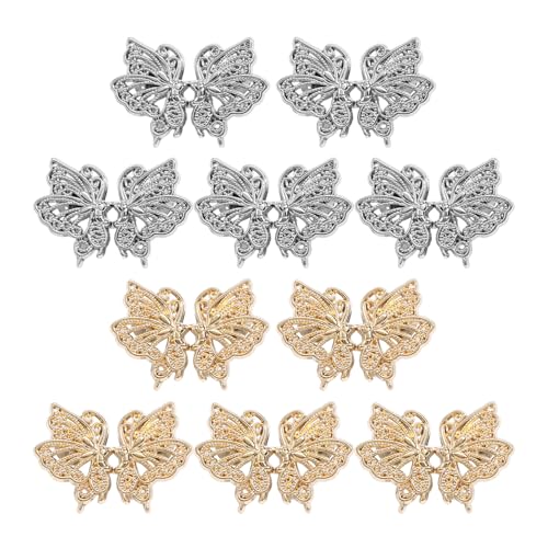 COACOM 10 Stücke Metall -Schmetterlingszubehör, Jeansknöpfe, Schmetterlingsformknöpfe, Verstellbare Knöpfe, Taillenverlängerung Für Engere Gürtel. COACOM 10 Stücke Metall -Schmetterlingszubehör, Jeansknöpfe, Schmetterlingsformknöpfe, Verstellbare Knöpfe, Taillenverlängerung Für Engere Gürtel. von COACOM