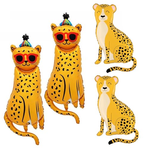4 Stücke Cartoon Leopardenballons, Geburtstagsballoons Für Geburtstagsfeier, Lustige Luftballons, Kinderballons, Niedliche Luftballons. 4 Stücke Cartoon Leopardenballons, Geburtstagsballoons Für Geburtstagsfeier, Lustige Luftballons, Kinderballons, Niedliche Luftballons. von COACOM