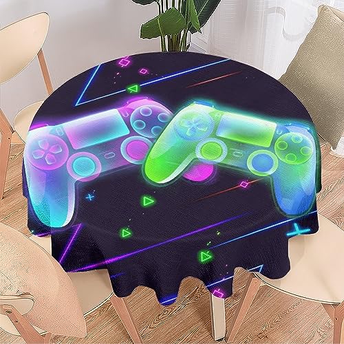 COALHO Bunte Gaming-Tasten, Heimdekoration, runde Polyester-Tischdecke, Jugendliche, Herrenzimmer, Dekoration, Gamepad, Videospiele, Gamer für Bankett, Tisch, Geburtstag, Party, Buffet, Hochzeit, 92 x COALHO Bunte Gaming-Tasten, Heimdekoration, runde Polyester-Tischdecke, Jugendliche, Herrenzimmer, Dekoration, Gamepad, Videospiele, Gamer für Bankett, Tisch, Geburtstag, Party, Buffet, Hochzeit, 92 x von COALHO