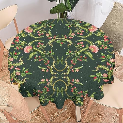 COALHO Moderne abstrakte William Morris Kunst Wohnkultur runde Polyester-Tischdecke Fantasie Galaxie Boho Blumen Sonnenblume für Bankett Tisch Geburtstag Party Buffet Hochzeit - 153 x 153 cm von COALHO