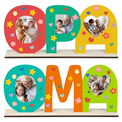 COCHIE 2 Stück Opa Oma Geschenk Enkel Holzbuchstaben Großmutter Bastelset Oma Opa Bilderrahmen Holzbuchstaben Dekoration Weihnachten Geschenk Bastelset für Opa Oma COCHIE 2 Stück Opa Oma Geschenk Enkel Holzbuchstaben Großmutter Bastelset Oma Opa Bilderrahmen Holzbuchstaben Dekoration Weihnachten Geschenk Bastelset für Opa Oma von COCHIE