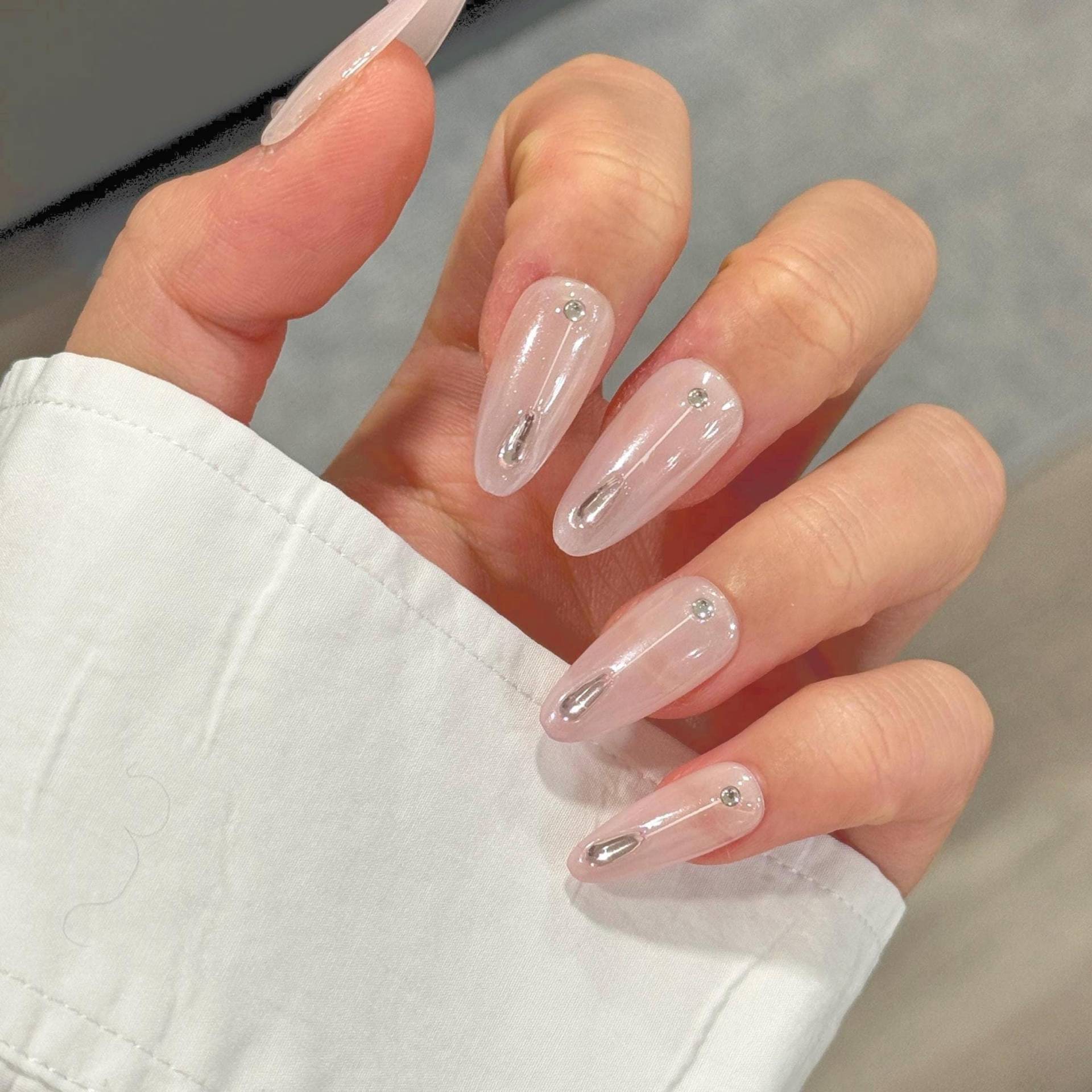 Wiederverwendbare Crystal Blush Press On Nails Gel Maniküre | Künstliche Nägel Handarbeit Pressnägel Langlebig Duftfrei 1-356 Wiederverwendbare Crystal Blush Press On Nails Gel Maniküre | Künstliche Nägel Handarbeit Pressnägel Langlebig Duftfrei 1-356 von COCONailBoutique
