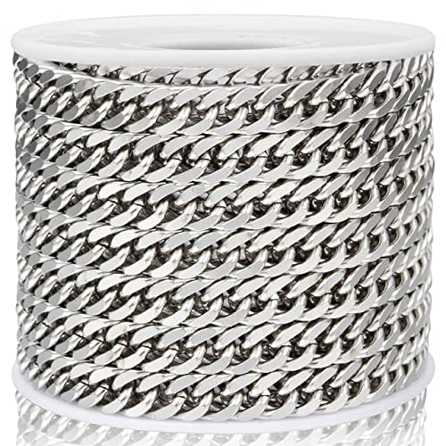 CODAO 1 Meter Edelstahl Kubanische Ketten Bulk für DIY Schmuckherstellung Handwerk Armband Zubehör Handgemachte Hip Hop Halskette Erkenntnisse von CODAO