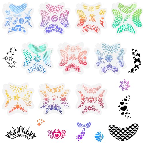 CODIRATO 10 Stück Kunststoff Schablonen Malerei Schablonen Wiederverwendbar Scrapbook Schablonen Vorlagen Kinder Tattoo Malenschablonen Malerei Schablonen Stencils für DIY Handwerk Scrabooking CODIRATO 10 Stück Kunststoff Schablonen Malerei Schablonen Wiederverwendbar Scrapbook Schablonen Vorlagen Kinder Tattoo Malenschablonen Malerei Schablonen Stencils für DIY Handwerk Scrabooking von CODIRATO
