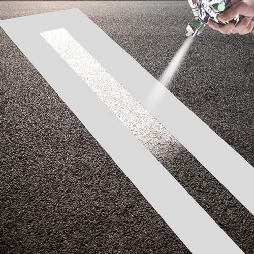 10 x 274 cm Parkplatz Linien-Schablonen aus Silikon – 2er-Set, Wiederverwendbare Sprühschablonen für Asphalt & Beton, Markierungsschablonen – Flexibel, Faltbar & Einfach zu Reinigen von CODOHI