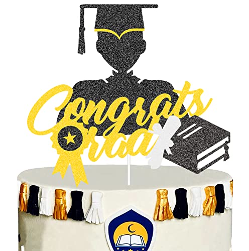Graduation Kuchen Deko Abschlussfeier Cake Topper - Congrats Grad Kuchen Dekorationen 2023 Graduation Party Dekorationen Zubehör für College Grad von CODOMOR