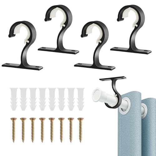 COEKI 4 STK Gardinenstange Halterung, 20-28 mm Gardinenstangenhalter Aluminium Vorhangstange Deckenmontage für Gardinenstangen COEKI 4 STK Gardinenstange Halterung, 20-28 mm Gardinenstangenhalter Aluminium Vorhangstange Deckenmontage für Gardinenstangen von COEKI