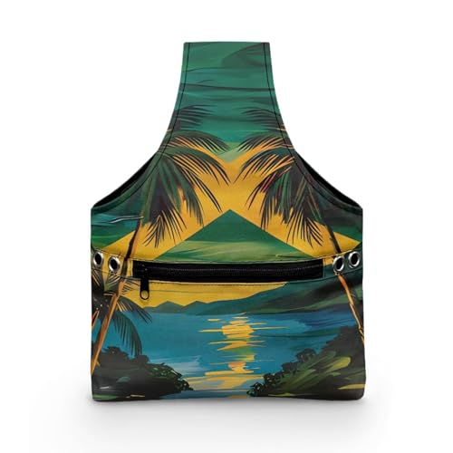 COEQINE Aufbewahrungstasche für Nähgarn, Größe S, tragbare Jamaika-Flagge, Themen, Hawaii-Stil, Handtasche mit Reißverschlusstasche für Damen, 20 x 4,5 x 26 cm COEQINE Aufbewahrungstasche für Nähgarn, Größe S, tragbare Jamaika-Flagge, Themen, Hawaii-Stil, Handtasche mit Reißverschlusstasche für Damen, 20 x 4,5 x 26 cm von COEQINE
