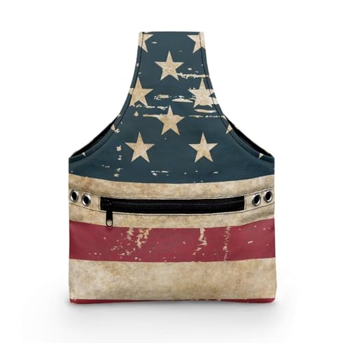COEQINE Aufbewahrungstasche mit amerikanischer Flagge, 4. Juli, Handtasche mit Fronttasche für DIY-Nähzubehör, Größe S 28 x 6 x 35,5 cm COEQINE Aufbewahrungstasche mit amerikanischer Flagge, 4. Juli, Handtasche mit Fronttasche für DIY-Nähzubehör, Größe S 28 x 6 x 35,5 cm von COEQINE