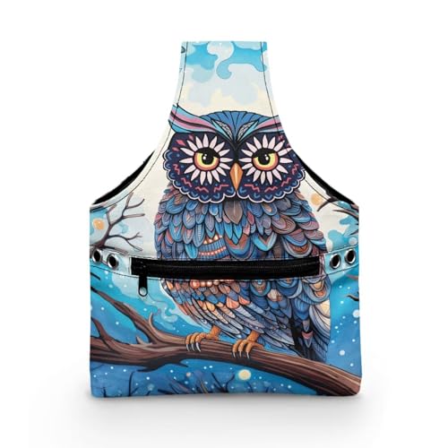 COEQINE Größe S, Aufbewahrungstasche für Nähset, leicht, tragbar, niedliches Eulen-Tier mit mehreren Vordertaschen, für Reisen, Arbeit, DIY, Party, 20 x 26 x 4 cm COEQINE Größe S, Aufbewahrungstasche für Nähset, leicht, tragbar, niedliches Eulen-Tier mit mehreren Vordertaschen, für Reisen, Arbeit, DIY, Party, 20 x 26 x 4 cm von COEQINE