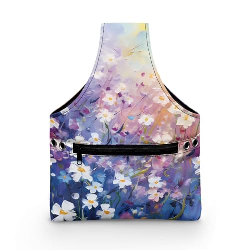 COEQINE Lila Nähgarn-Aufbewahrungs-Organizer-Tasche für Damen, Größe S, Retro-Blumen-Näh-Aufbewahrungsbox mit Griffen für Reisen, vorne, mehrere Tasche für Nähset, 20 x 4,5 x 26 cm COEQINE Lila Nähgarn-Aufbewahrungs-Organizer-Tasche für Damen, Größe S, Retro-Blumen-Näh-Aufbewahrungsbox mit Griffen für Reisen, vorne, mehrere Tasche für Nähset, 20 x 4,5 x 26 cm von COEQINE