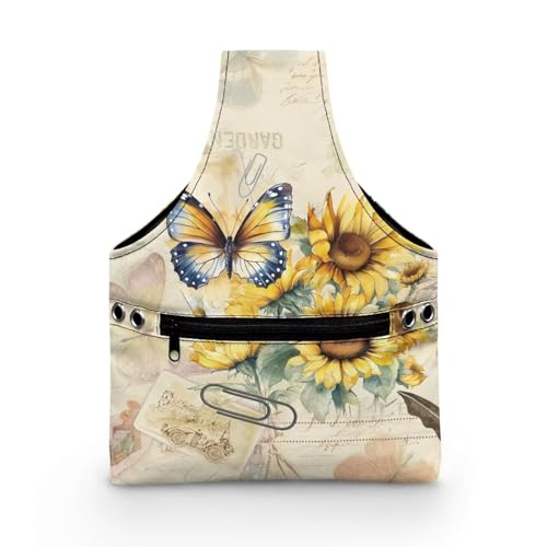 COEQINE Näh-Aufbewahrungsbox Schmetterling Sonnenblume Retro Stil Nähset Nadeln und Zubehör Aufbewahrungstasche für Reisen Tragbar Leicht Maschinenwaschbar 28 x 6 x 35,5 cm COEQINE Näh-Aufbewahrungsbox Schmetterling Sonnenblume Retro Stil Nähset Nadeln und Zubehör Aufbewahrungstasche für Reisen Tragbar Leicht Maschinenwaschbar 28 x 6 x 35,5 cm von COEQINE
