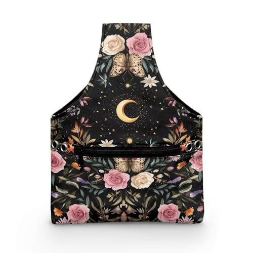 COEQINE Nähaufbewahrung, Retro-Tasche, Größe S, rosa Rosenmuster, Handtasche mit breiten Griffen, Reißverschlusstasche, Einkaufstasche für Arbeit, 20 x 26 x 4 cm COEQINE Nähaufbewahrung, Retro-Tasche, Größe S, rosa Rosenmuster, Handtasche mit breiten Griffen, Reißverschlusstasche, Einkaufstasche für Arbeit, 20 x 26 x 4 cm von COEQINE