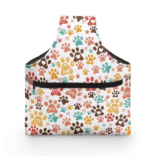 COEQINE Nähen Aufbewahrungstasche für Kit Nähzubehör Zubehör mit Griffen für Reisen für Frauen DIY Party Größe L Tragbar Leicht Niedlich Pfotenabdruck 28 * 6 * 35,5 cm COEQINE Nähen Aufbewahrungstasche für Kit Nähzubehör Zubehör mit Griffen für Reisen für Frauen DIY Party Größe L Tragbar Leicht Niedlich Pfotenabdruck 28 * 6 * 35,5 cm von COEQINE
