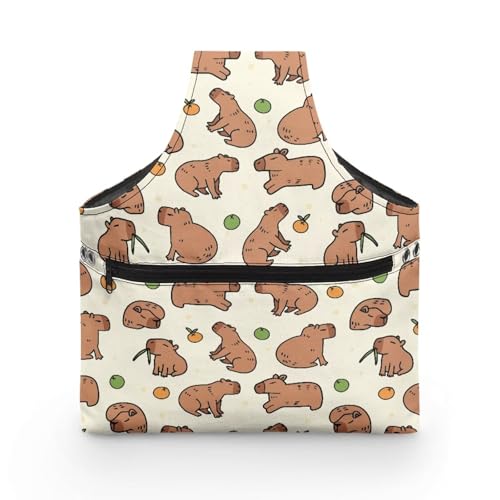 COEQINE Nähset, niedliches Capybara-Tier-Aufbewahrungskoffer mit breiten Griffen, tragbarer Nähgarn-Organizer mit Vordertasche, Größe L 28 x 6 x 35,5 cm COEQINE Nähset, niedliches Capybara-Tier-Aufbewahrungskoffer mit breiten Griffen, tragbarer Nähgarn-Organizer mit Vordertasche, Größe L 28 x 6 x 35,5 cm von COEQINE