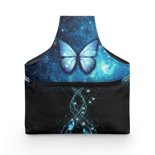 COEQINE Nähset Box mit Galaxie Blau Schmetterling Muster Nadel Arbeit Kit Aufbewahrungstasche mit mehreren Taschen für DIY Party 28 * 6 * 35,5 cm COEQINE Nähset Box mit Galaxie Blau Schmetterling Muster Nadel Arbeit Kit Aufbewahrungstasche mit mehreren Taschen für DIY Party 28 * 6 * 35,5 cm von COEQINE