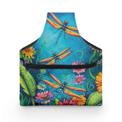 COEQINE Nähset für Erwachsene, blaue Libellen-Blumenmuster, Nähaufbewahrungskoffer mit Griffen, tragbares Reisezubehör zum Nähen, DIY-Liebhaber, Mutter, Nähaufbewahrungstasche, Größe L 28 x 35,5 cm COEQINE Nähset für Erwachsene, blaue Libellen-Blumenmuster, Nähaufbewahrungskoffer mit Griffen, tragbares Reisezubehör zum Nähen, DIY-Liebhaber, Mutter, Nähaufbewahrungstasche, Größe L 28 x 35,5 cm von COEQINE