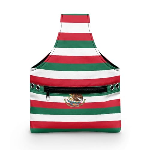 COEQINE Stricktasche, Nähaufbewahrung, Größe S, Mexiko-Flagge, modisches Nähset, Zubehör, Organizer mit breiten Griffen für Damen, 20 x 4,5 x 26 cm COEQINE Stricktasche, Nähaufbewahrung, Größe S, Mexiko-Flagge, modisches Nähset, Zubehör, Organizer mit breiten Griffen für Damen, 20 x 4,5 x 26 cm von COEQINE