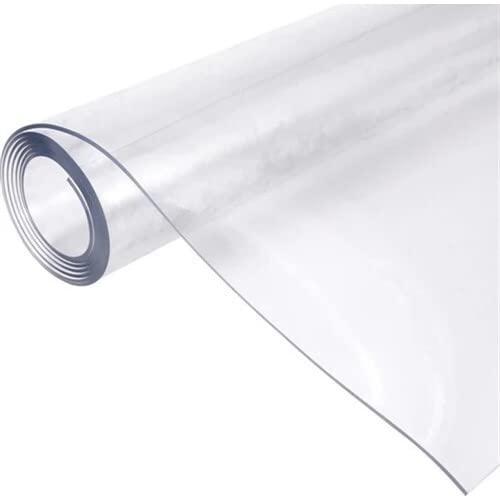 Tischfolie 1.7mm Tischdecke 100 cm 170 cm Schutzfolie Tischschutz Tischmatte PVC transparent klar abwaschbar von COFI 1453