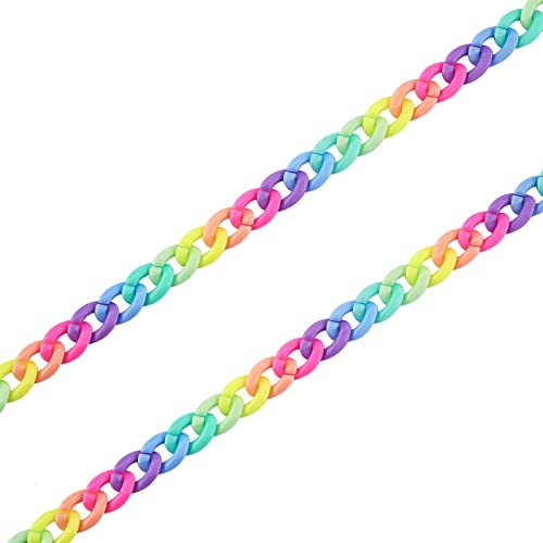 COGCHARGER 1 Strang 40 m bunte Acrylkette blickdichte Acryl-Panzerketten flache Kette dicker Kettenriemen für Schmuck, Taschen, Kleidung, dekoriert COGCHARGER 1 Strang 40 m bunte Acrylkette blickdichte Acryl-Panzerketten flache Kette dicker Kettenriemen für Schmuck, Taschen, Kleidung, dekoriert von COGCHARGER