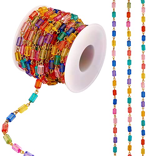 COGCHARGER 1 Strang 90 m Acryl-Perlenketten, bunt, handgefertigte Perlenkette, ungeschweißt für Schmuck, Geldbörse, Gurt, Handtasche, Gliederketten COGCHARGER 1 Strang 90 m Acryl-Perlenketten, bunt, handgefertigte Perlenkette, ungeschweißt für Schmuck, Geldbörse, Gurt, Handtasche, Gliederketten von COGCHARGER