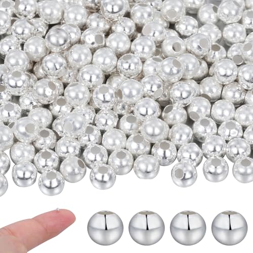 COGCHARGER 100 Stück 2mm 925 Sterling Silber Perlen Sterling Silber Spacer Perlen Glatte Runde Silberperlen Zur Schmuckherstellung COGCHARGER 100 Stück 2mm 925 Sterling Silber Perlen Sterling Silber Spacer Perlen Glatte Runde Silberperlen Zur Schmuckherstellung von COGCHARGER