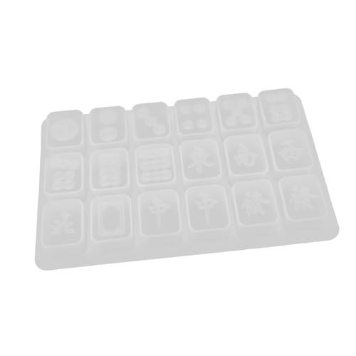 COHEALI 1 Satz Mahjong-Form Gebäckformen Würfelform Aus Harz Dominoform Für Epoxidharz Mahjong-spielform Mahjong-silikonformen Würfelformen Kieselgel Geschenk Einfach von COHEALI