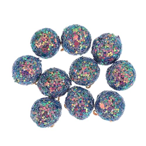 COHEALI 10 Stück Teiliges Set Pailletten Kugel Charms Vintage Blau Handgefertigte Schmuckanhänger für DIY Ohrringe Armbänder Taschen und Halsketten Praktische Aufhängeringe Vielseitiges von COHEALI